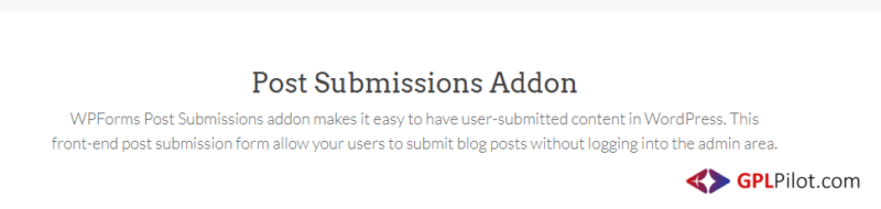 WPForms Post Submissions Addon 1.6.0