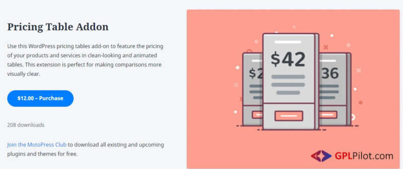 Pricing Table Addon MotoPress 1.3.1