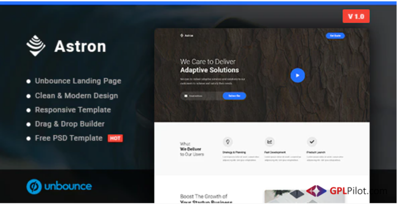 Astron - Business Unbounce Landing Page Template