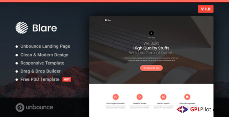 Blare - Business Unbounce Landing Page Template