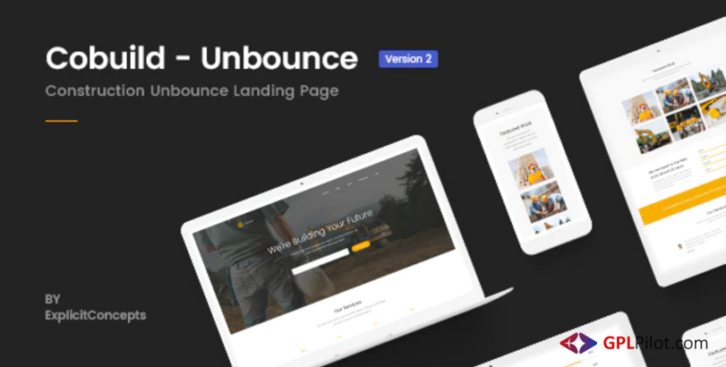 Unbounce Construction Landing Page Template - Cobuild