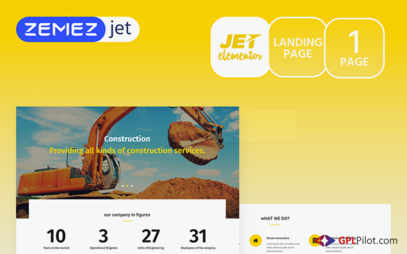 Buildom - Construction Jet Elementor Template