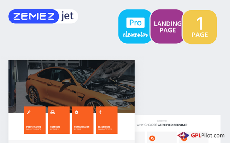 Engirem - Car Repair Jet Elementor Template