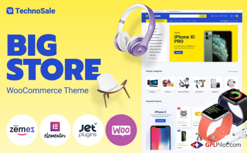 TechnoSale - Modern Online ECommerce Grocery Store WooCommerce Theme