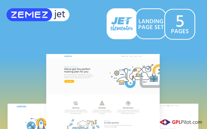 Hostirom - Hosting Jet Elementor Template