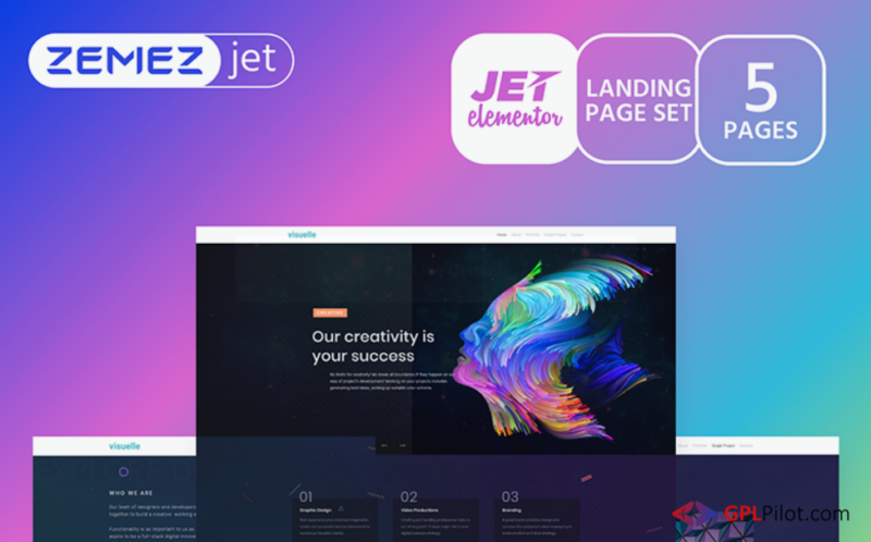 Imprezza - Creative Mondrianism Jet Elementor Template