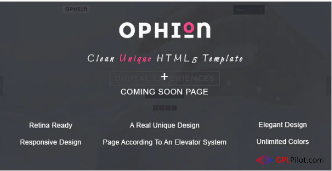 Ophion - Clean Unique HTML5 Template 1 Ophion - Clean Unique HTML5 Template
