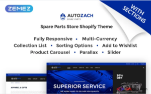 AutoZach - Auto Parts Shopify Theme