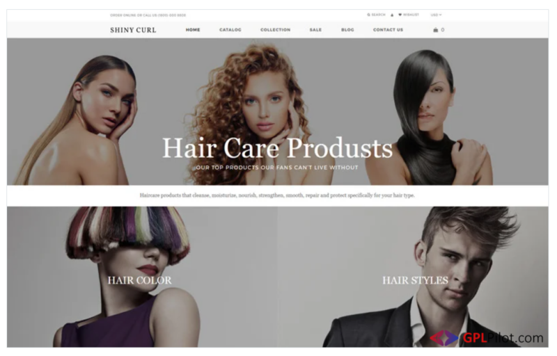 Shiny curl - Hair Care Store E-commerce Modern Shopify Theme