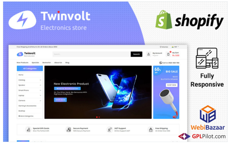 Twinvolt Electronic Shopify Theme