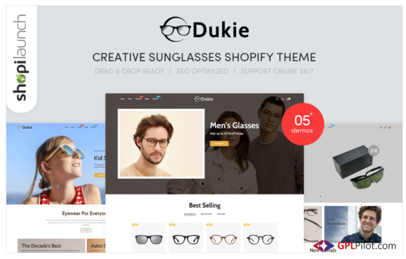 Dukie - Creative Sunglasses Responsive Shopify Theme