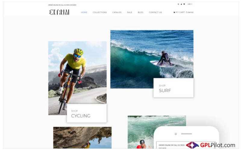 Extrim - Extreme Sports Multipage Modern Shopify Theme