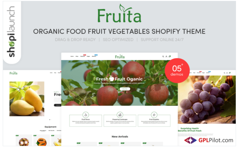 Fruita - Organic Food Fruit Vegetables Shopify Theme