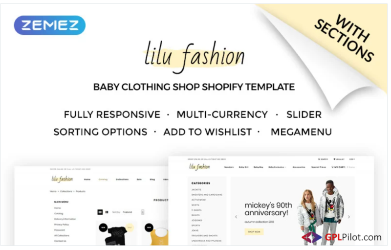 Lilu Fashion - Baby Clothing Shopify Theme