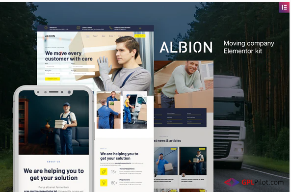 Albion – Moving Company Elementor Template Kit 1 Albion – Moving Company Elementor Template Kit