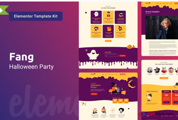 Fang — Halloween Party Template Kit for Elementor 1 Fang — Halloween Party Template Kit for Elementor