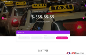 Cabpark - Fancy Taxi Service Joomla Template