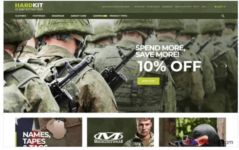 HardKit - US Army Military Shop Magento Theme