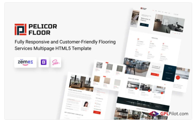 Pelicor Floor - Flooring Company Multipage HTML5 Website Template 1.0