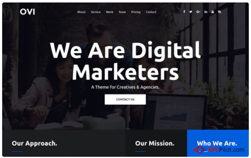 Ovi - Digital Agency Bootstrap Website Template 1.0