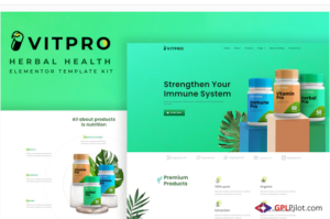 Vitpro - Herbal Health Elementor Template kit