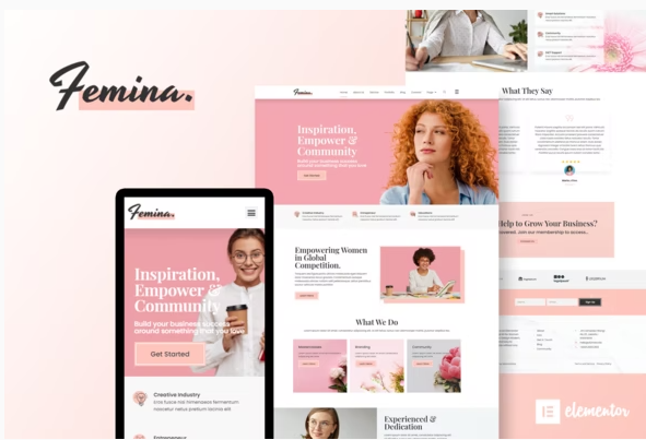 Femina - Feminine Business Elementor Template Kit 1 Femina - Feminine Business Elementor Template Kit
