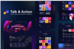 Talk & Action - Colorful Digital Agency Elementor Template Kit