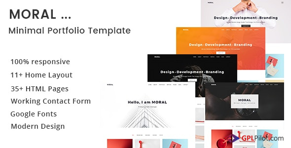 Moral - Minimal Portfolio Template 1 Moral - Minimal Portfolio Template