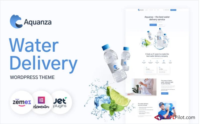 Aquanza - Water Delivery WordPress Theme