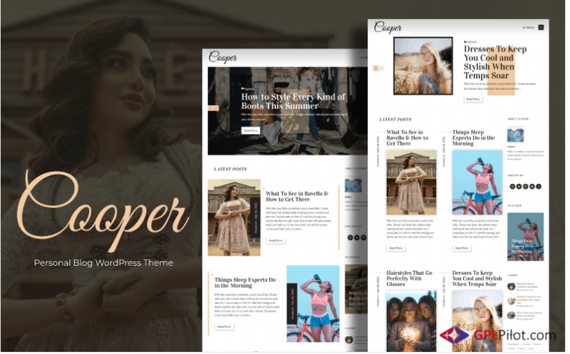 Cooper - Personal Blog WordPress Theme