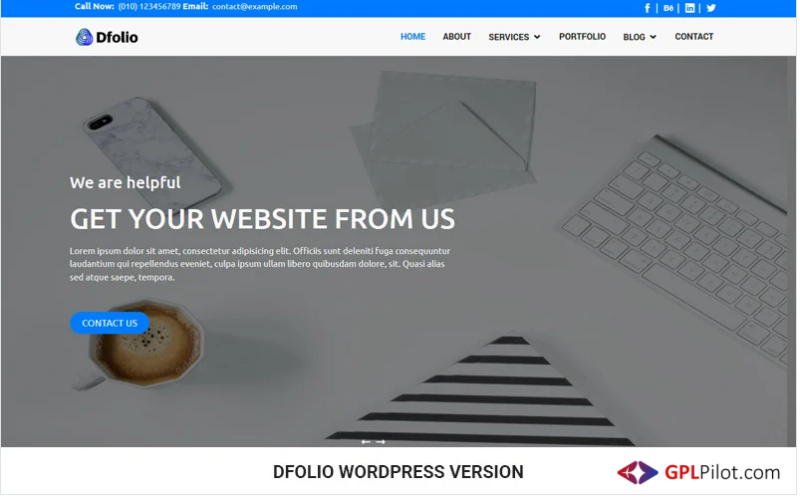 Dfolio - Multipurpose Responsive WordPress Theme