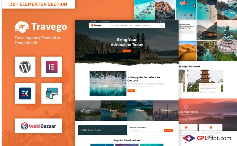 Travego - Tour & Travel Agency Template WordPress Theme