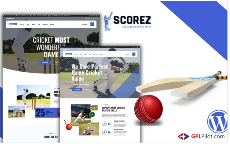 Scorez Cricket WordPress Theme