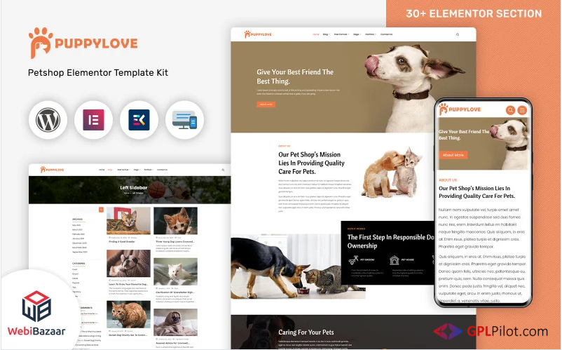 PuppyLove - Pet Services Multipurpose WordPress Elementor Theme 1 PuppyLove - Pet Services Multipurpose WordPress Elementor Theme