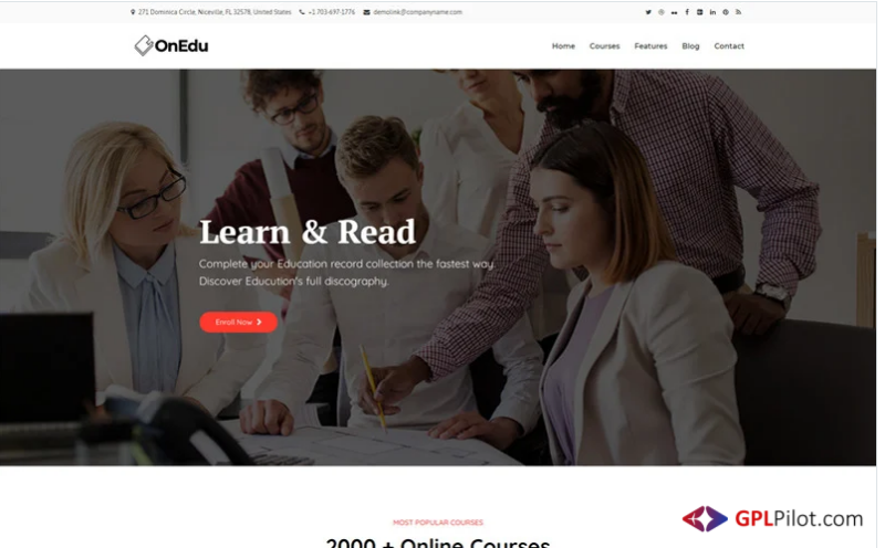 Onedu - Education Courses LMS WordPress Theme