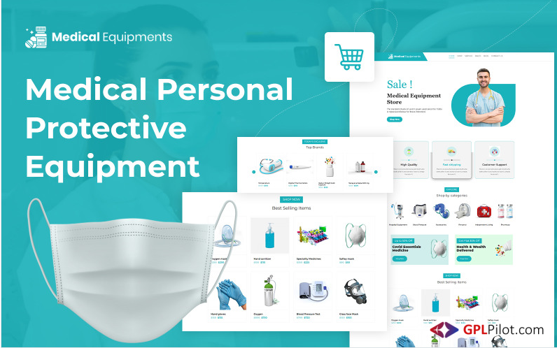 Medical Protective Equipment eCommerce WordPress Theme 1 Medical Protective Equipment eCommerce WordPress Theme