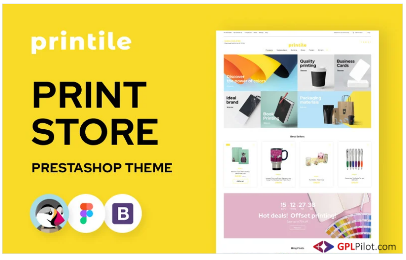 Printile - Print Shop Ecommerce Template PrestaShop Theme