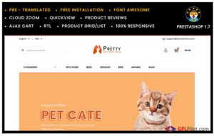 Pretty Pet store Template PrestaShop Theme