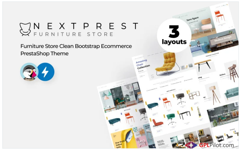 Nextprest - Furniture Store Clean Bootstrap Ecommerce PrestaShop Theme