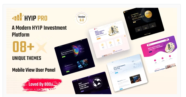 HyipPro - A Modern HYIP Investmet Platform 5.0 1 HyipPro - A Modern HYIP Investmet Platform 5.0