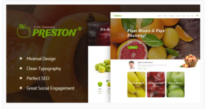 Preston | Fruit Company & Organic Farming WordPress Theme