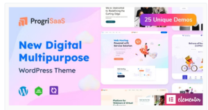 ProgriSaaS - Creative Landing Page WordPress Theme