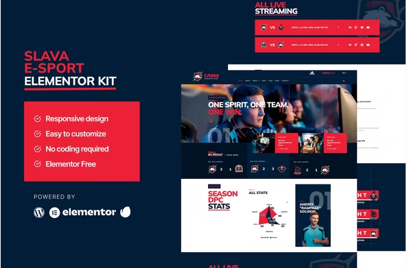 Slava - Esport & Gaming Elementor Template Kit 1 Slava - Esport & Gaming Elementor Template Kit
