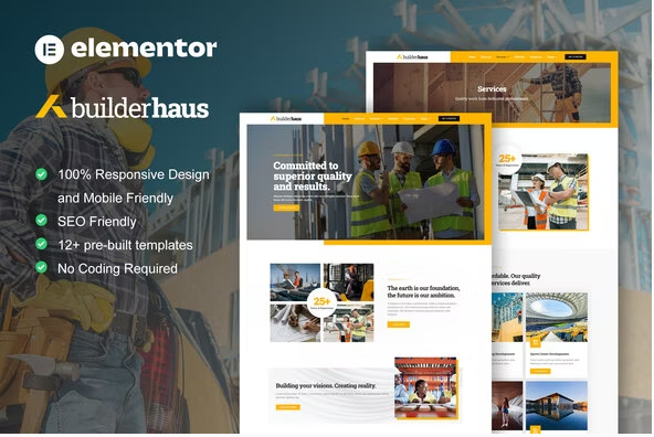 BuilderHaus - Construction Company Elementor Pro Template Kit 1 BuilderHaus - Construction Company Elementor Pro Template Kit