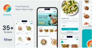 DineHub - Restaurant Food Delivery App | Expo SDK 49.0.13 | TypeScript | Redux Store