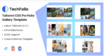 TechFolio - HTML & Tailwind CSS Portfolio Template
