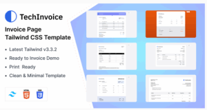 TechInvoice - Invoice Page Tailwind CSS 3 HTML Template