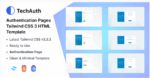 TechAuth - Auth Pages Tailwind CSS 3 HTML Template