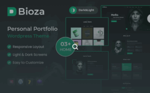 Bioza - Personal Portfolio Landing Page WordPress Theme