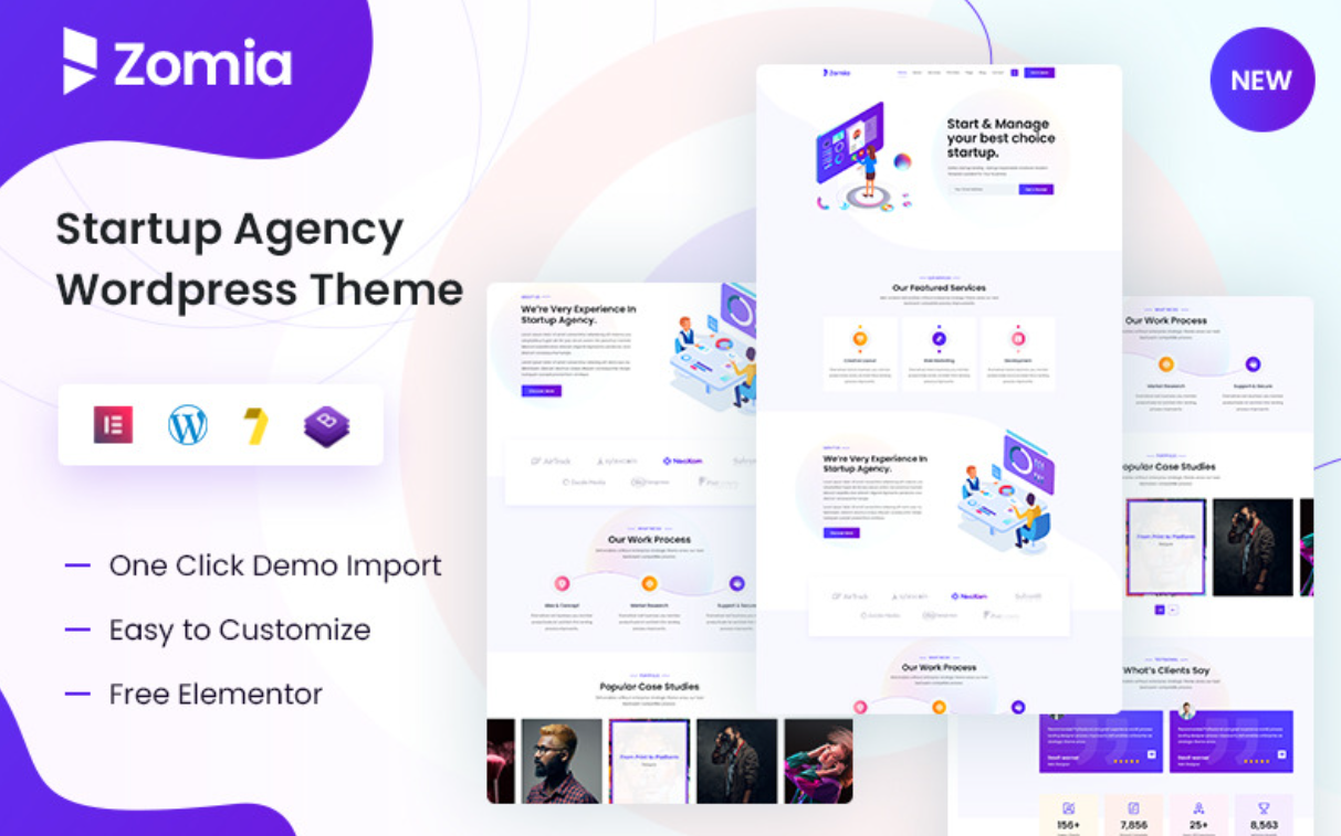 Zomia - Startup Agency Elementor WordPress Theme 1 Zomia - Startup Agency Elementor WordPress Theme